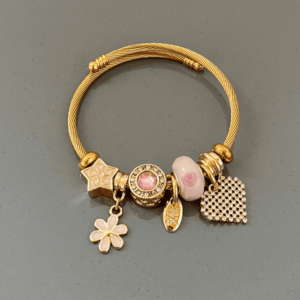 Kalpli Taşlı Pembe Pndr