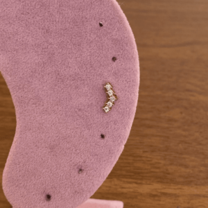 Çelik 5 Taşlı Piercing