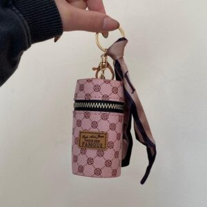 aksesuar pembe silindir çanta anahtarlık