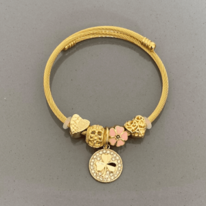 Yuvarlak Yonca Pembe Gold Pndr