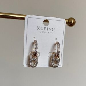 Xuping Taşlı Kola Kapağı Küpe