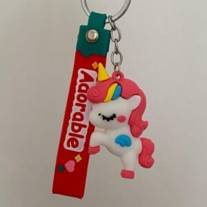 Aksesuar Kırmızı Unıcorn Anahtarlık