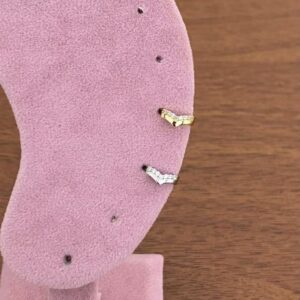 Pirinç Helix 2 Sıralı Taş Piercing