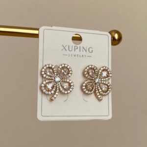 Xuping Yonca Taşlı Küpe