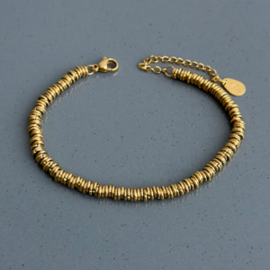 çelik gold çizgili bileklik