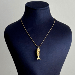 çelik gold balık 45cm kolye