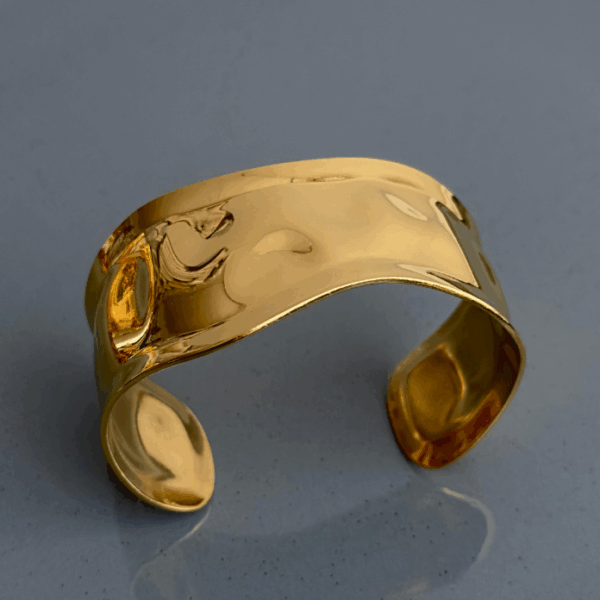 çelik gold açık kalın kelepçe