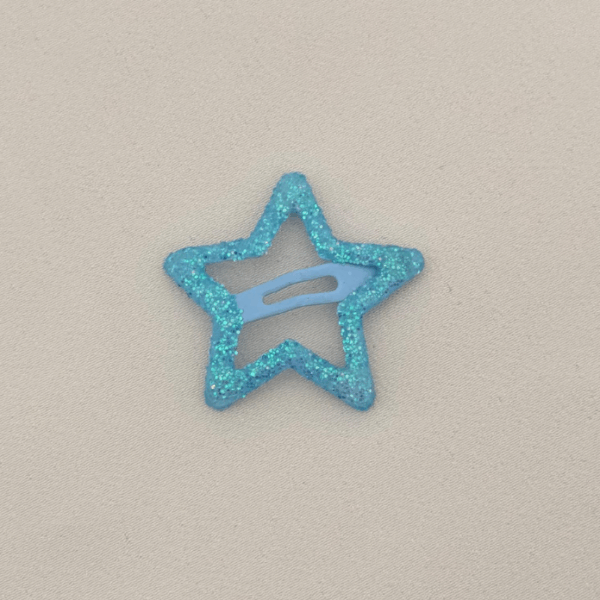 Aksesuar Çıt Toka Küçük Pul Simli Mavi