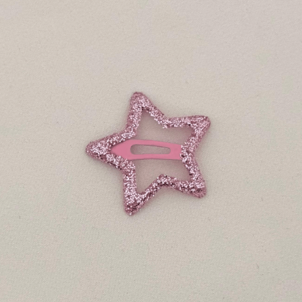 Aksesuar Çıt Toka Küçük Pul Simli Pembe