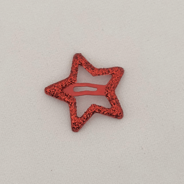 Aksesuar Çıt Toka Küçük Pul Simli Kırmızı