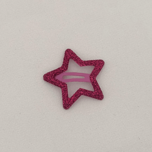 Aksesuar Çıt Toka Küçük Pul Simli Koyu Pembe