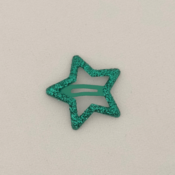 Aksesuar Çıt Toka Küçük Pul Simli Koyu Yeşil