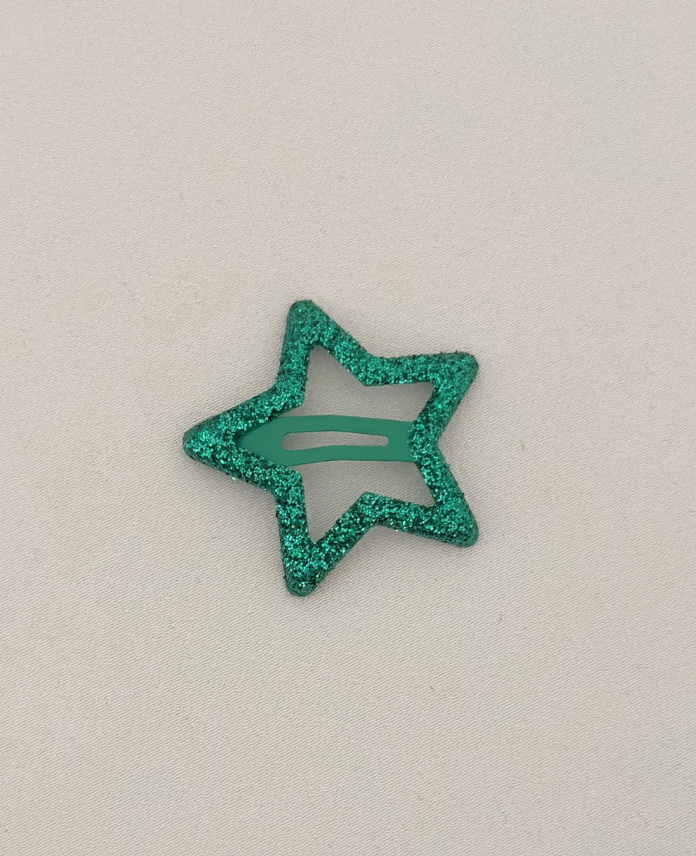 111173.png Aksesuar Çıt Toka Küçük Pul Simli Koyu Yeşil - Görsel 1