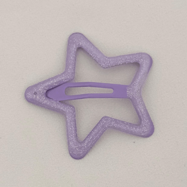 Aksesuar Çıt Toka Büyük Simli Mor