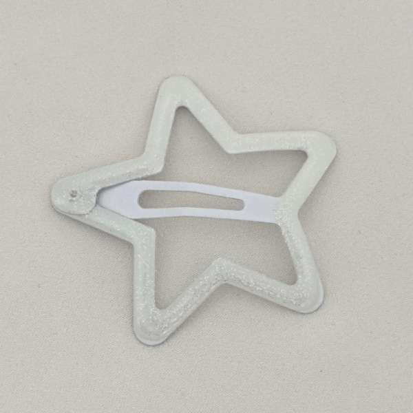 Aksesuar Çıt Toka Büyük Simli Beyaz