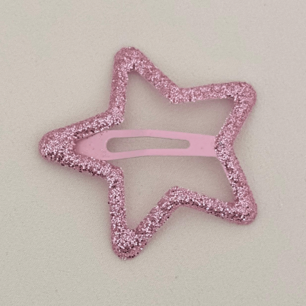 Aksesuar Çıt Toka Büyük Pul Simli Pembe