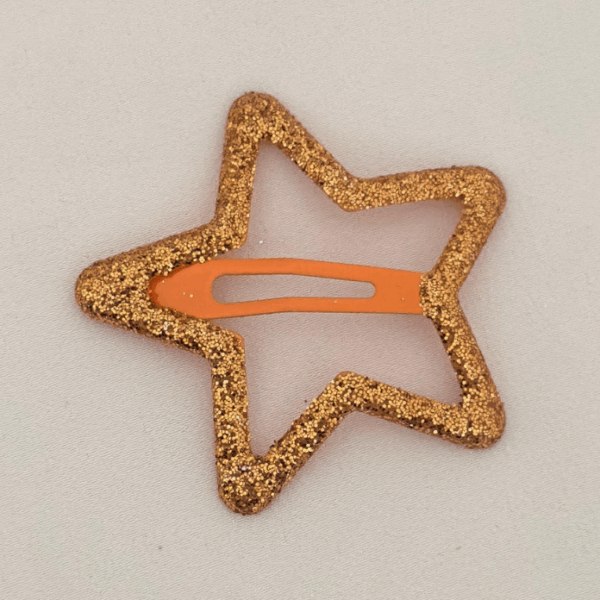 Aksesuar Çıt Toka Büyük Pul Simli Turuncu