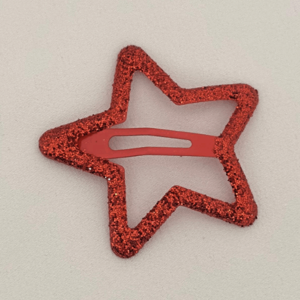 Aksesuar Çıt Toka Büyük Pul Simli Kırmızı