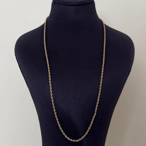 çelik burgu iki renk 60cm kolye