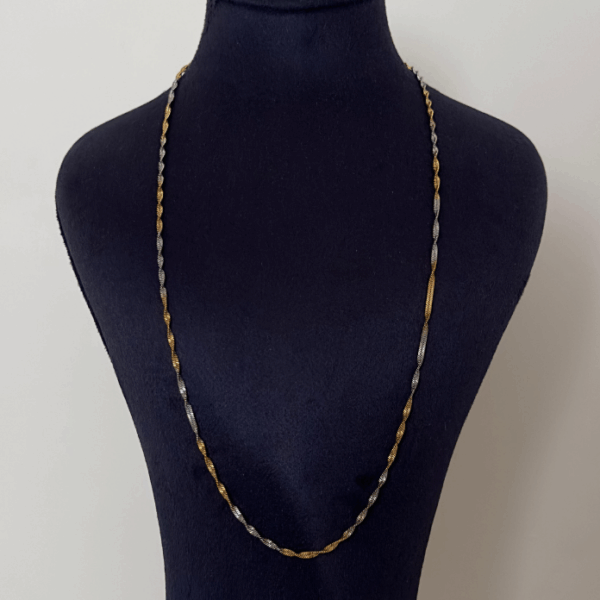 çelik burgu parlak 60cm kolye