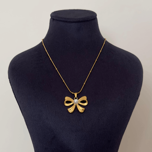 çelik kurdele inci dorika kolye