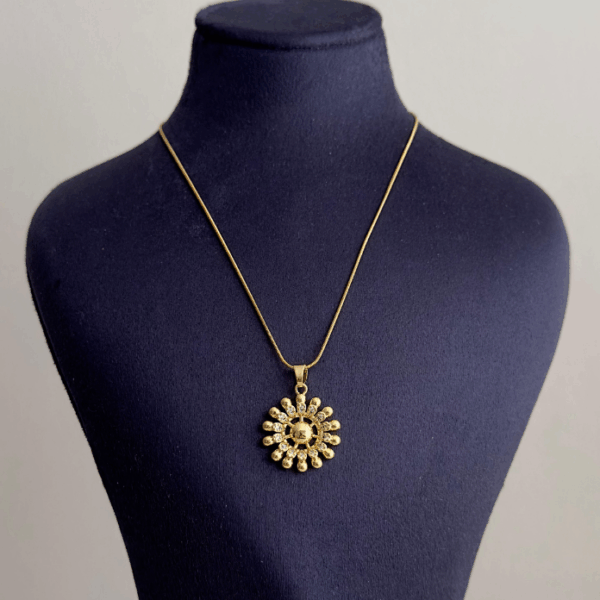 çelik gold halka topçuklu 45cm kolye