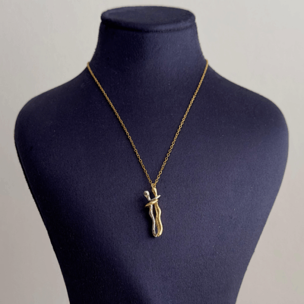 çelik gold sarılan insanlar 45cm kolye