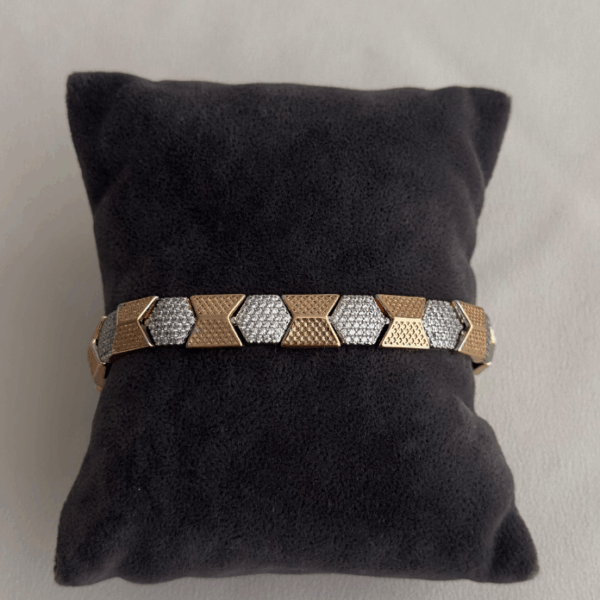 xuping rose altıgen ok kalın bileklik