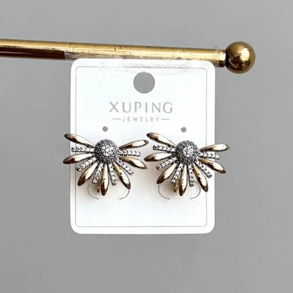 xuping multi yarım çiçek küpe