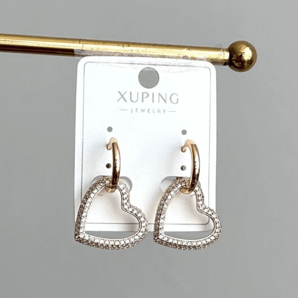 xuping rose kalp küpe