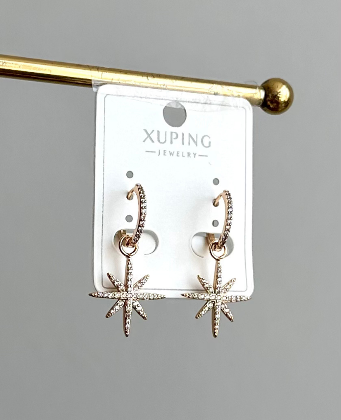 141-2.png xuping rose kuzey yıldızı küpe - Görsel 1