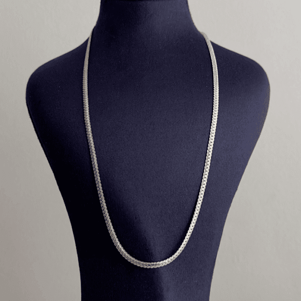 xuping silver ezme tırtıklı zincir 60cm kolye