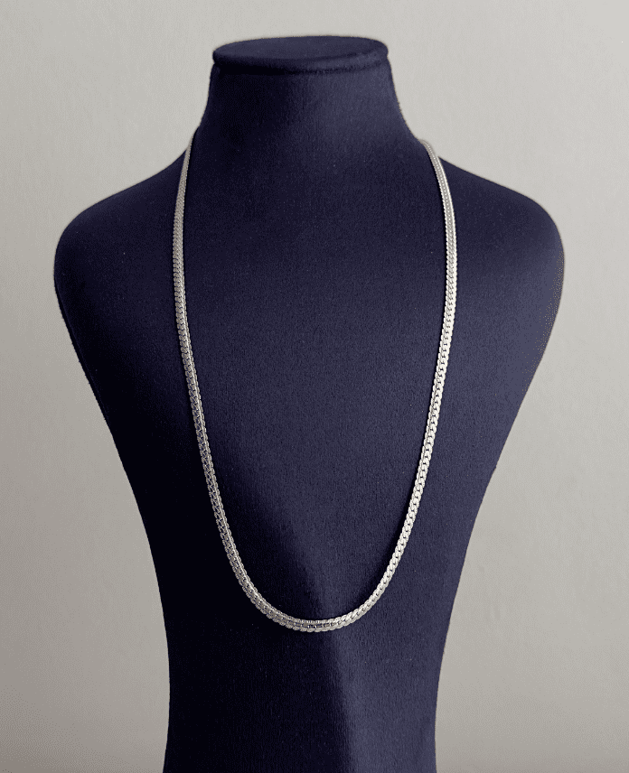 141.png xuping silver ezme tırtıklı zincir 60cm kolye - Görsel 1