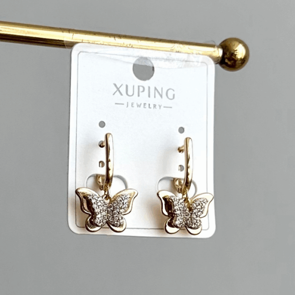 xuping rose kelebek küpe