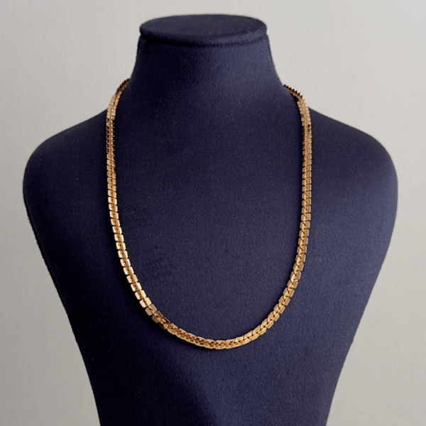 xuping rose kare plaka sıralı 50cm kolye