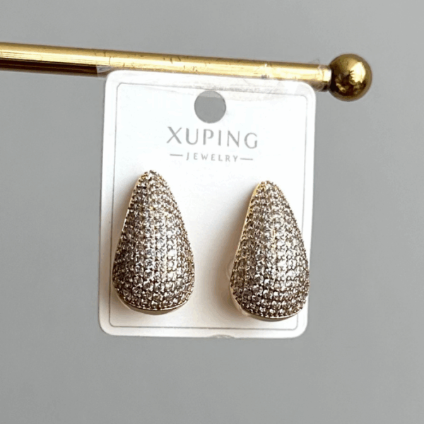 xuping rose damla taşlı küpe