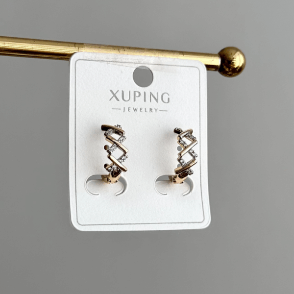 xuping rose x desenli halka küpe