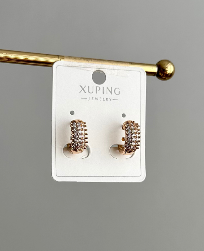 154-1.png xuping rose dikenli halka taşlı küpe - Görsel 1