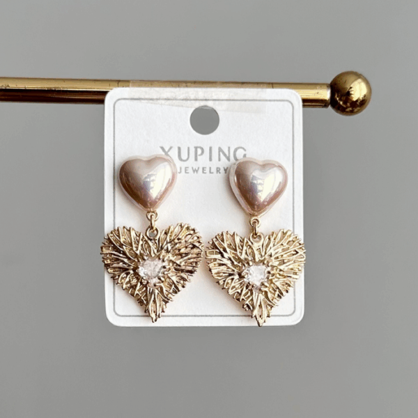 xuping rose kalp inci küpe