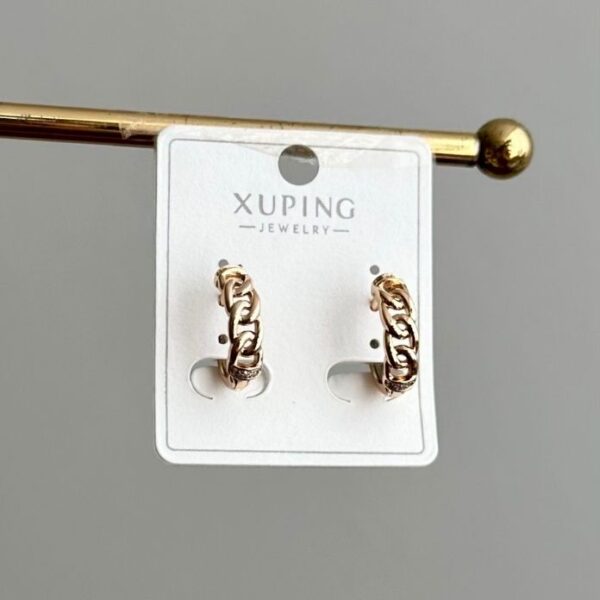 xuping rose zincir taşlı küpe