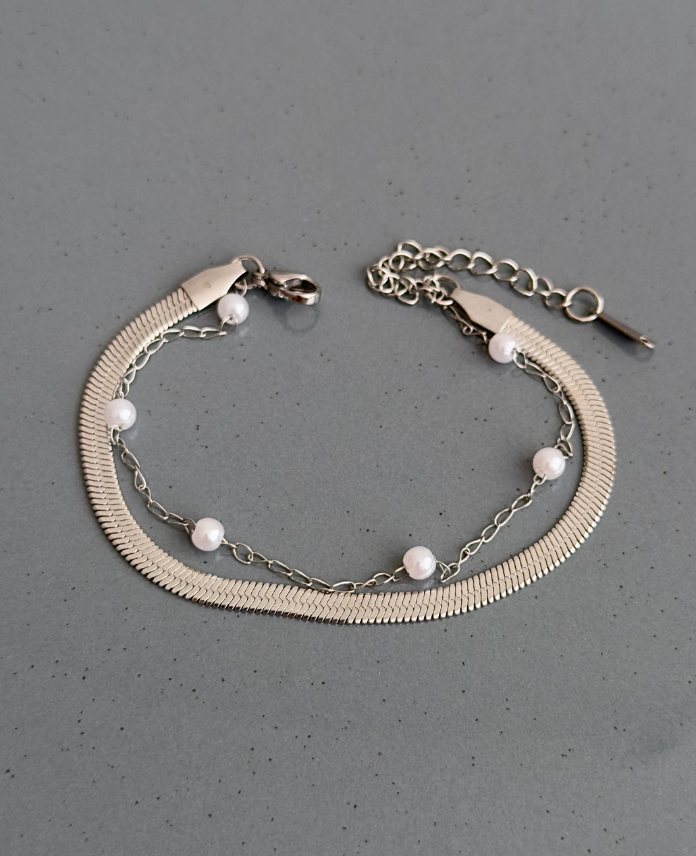 16-4.png çelik silver ikili italyan inci bileklik - Görsel 1