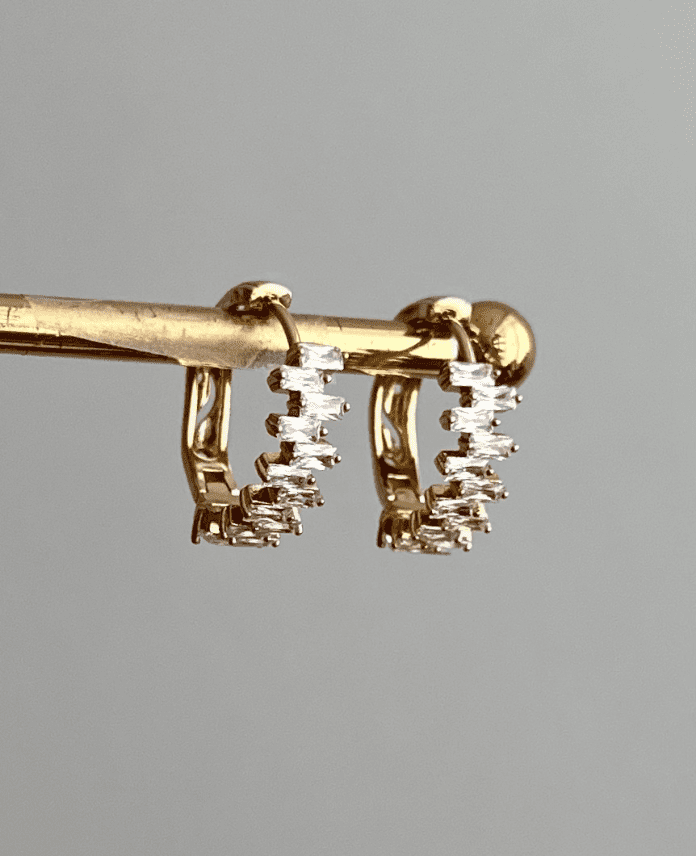 160-1.png xuping rose halka baget taşlı küpe - Görsel 1