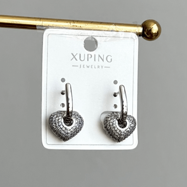 xuping silver kalp küpe