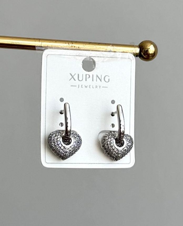 165-2.png xuping silver kalp küpe - Görsel 1