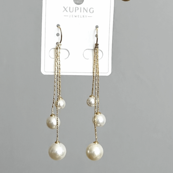 xuping gold uzun inci küpe