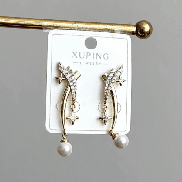 xuping gold yıldız inci küpe
