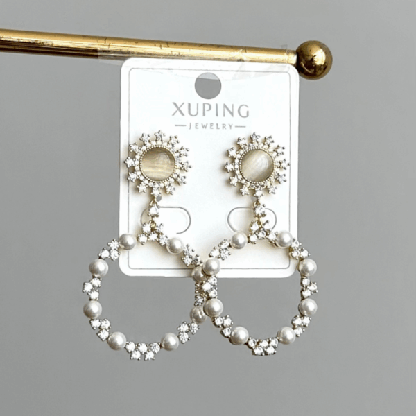 xuping gold abiye inci küpe