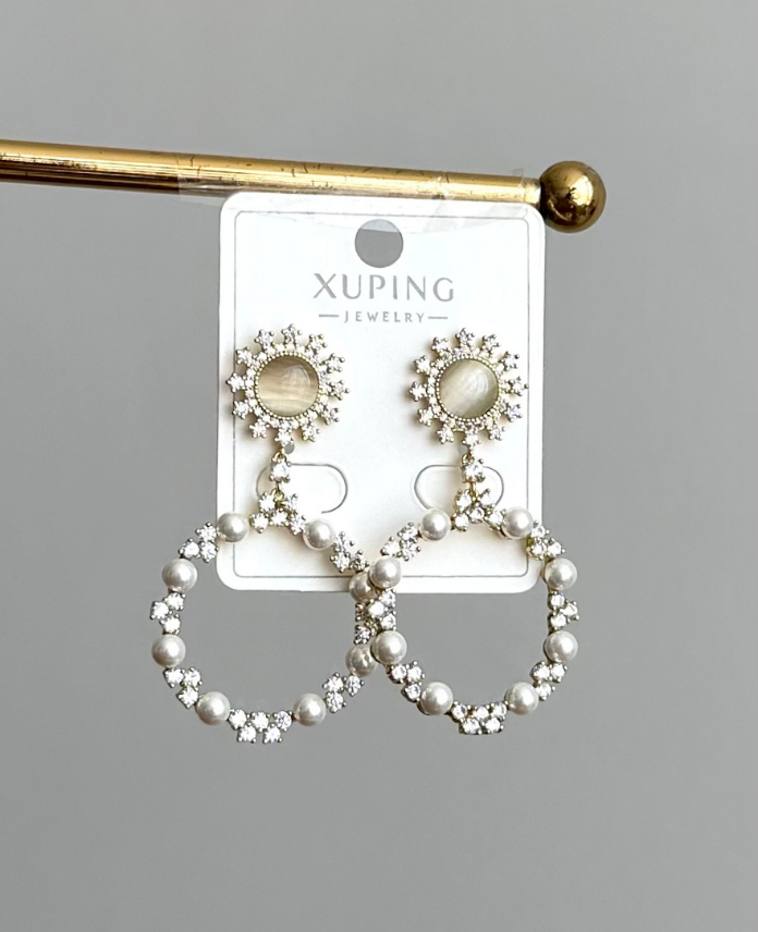 182.png xuping gold abiye inci küpe - Görsel 1