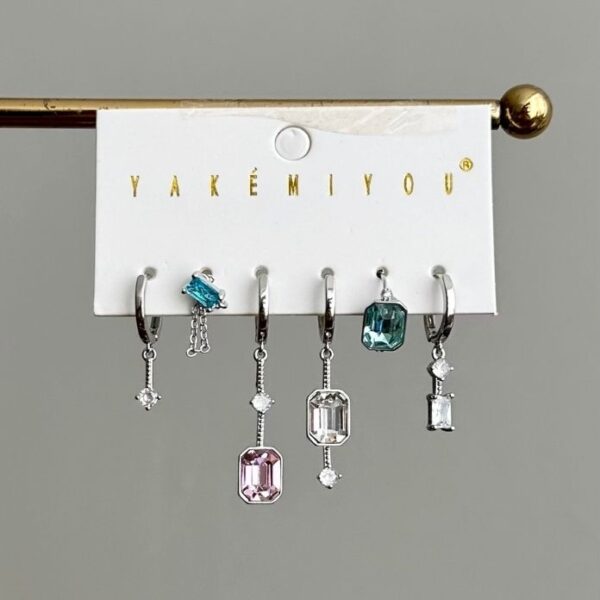 vip yakemıyou silver altılı küpe