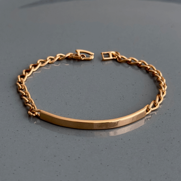 xuping rose plaka zincir bileklik